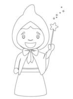 Fairy Tale Coloring Pages vector