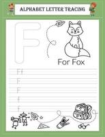 Alphabet tracing worksheet A-Z writing vector