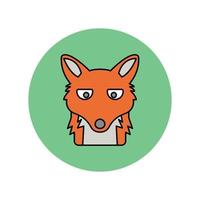 Fox animal Vector icon which is suitable for commercial work and easily modify or edit it
