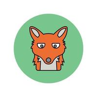 Fox animal Vector icon which is suitable for commercial work and easily modify or edit it