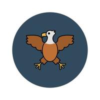 icono de vector de pájaro águila que es adecuado para el trabajo comercial y modificarlo o editarlo fácilmente