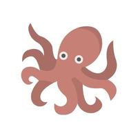 icono de vector animal de pulpo que es adecuado para el trabajo comercial y modificarlo o editarlo fácilmente