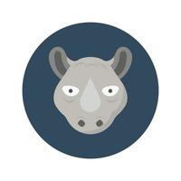 icono de vector animal de rinoceronte que es adecuado para el trabajo comercial y modificarlo o editarlo fácilmente