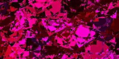Dark Pink vector background with polygonal forms.