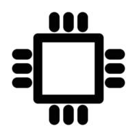 Processor Chip Vector icon which is suitable for commercial work and easily modify or edit it