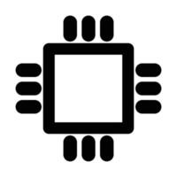 Processor Chip Vector icon which is suitable for commercial work and easily modify or edit it