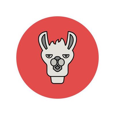 Llama animal Vector icon which is suitable for commercial work and easily modify or edit it