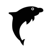 icono de vector de pez delfín que es adecuado para el trabajo comercial y modificarlo o editarlo fácilmente