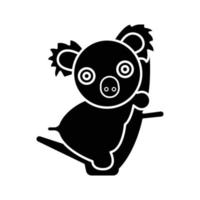 icono de vector animal koala que es adecuado para el trabajo comercial y modificarlo o editarlo fácilmente