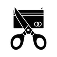 card scissor Vector icon which is suitable for commercial work and easily modify or edit it