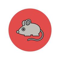 icono de vector animal de ratón de rata que es adecuado para el trabajo comercial y modificarlo o editarlo fácilmente