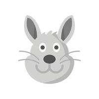 icono de vector animal de conejo que es adecuado para el trabajo comercial y modificarlo o editarlo fácilmente