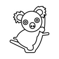 icono de vector animal koala que es adecuado para el trabajo comercial y modificarlo o editarlo fácilmente