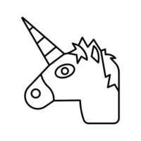 icono de vector de caballo unicornio que es adecuado para el trabajo comercial y modificarlo o editarlo fácilmente