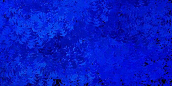 textura de vector azul oscuro con estilo triangular.
