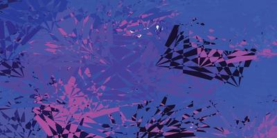 Dark Pink, Blue vector background with random forms.