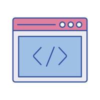 Coding Vector icon which is suitable for commercial work and easily modify or edit it