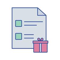 icono de vector de archivo de regalo que es adecuado para el trabajo comercial y modificarlo o editarlo fácilmente