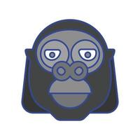 Gorilla animal Vector icon which is suitable for commercial work and easily modify or edit it