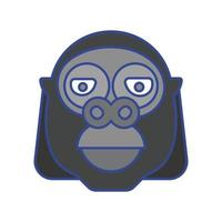 Gorilla animal Vector icon which is suitable for commercial work and easily modify or edit it