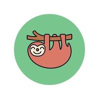 Sloth Animal Vector icon which is suitable for commercial work and easily modify or edit it