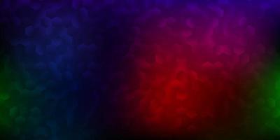 Dark pink, green vector background with hexagonal shapes.