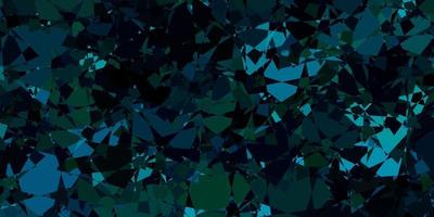 Dark Blue, Green vector texture with random triangles.