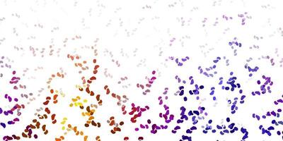 Light pink, yellow vector background with random forms.
