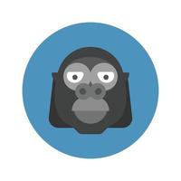 Gorilla animal Vector icon which is suitable for commercial work and easily modify or edit it