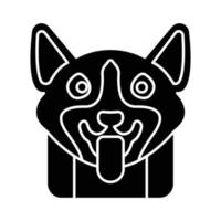 icono de vector de perro mascota que es adecuado para el trabajo comercial y modificarlo o editarlo fácilmente