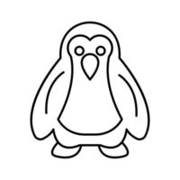 icono de vector animal de pingüino que es adecuado para el trabajo comercial y modificarlo o editarlo fácilmente