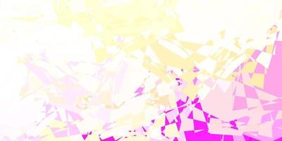 Light Pink, Yellow vector texture with random triangles.