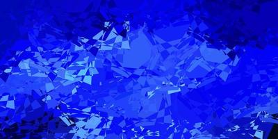 Dark BLUE vector backdrop with triangles, lines.