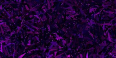 Dark Purple vector background with triangles.