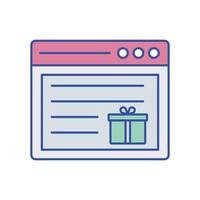 Online Gift Vector icon which is suitable for commercial work and easily modify or edit it