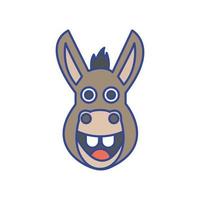 Donkey animal Vector icon which is suitable for commercial work and easily modify or edit it