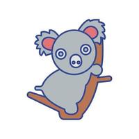 icono de vector animal koala que es adecuado para el trabajo comercial y modificarlo o editarlo fácilmente