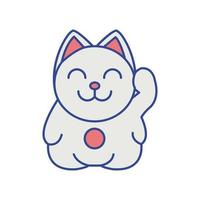 lucky Kitty Animal Vector icon which is suitable for commercial work and easily modify or edit it