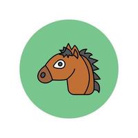 icono de vector de caballo pony que es adecuado para el trabajo comercial y modificarlo o editarlo fácilmente