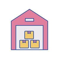 Delivery Warehouse Vector icon which is suitable for commercial work and easily modify or edit it