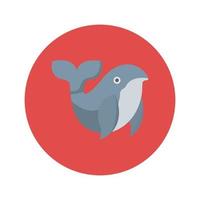 Dolphin fish Vector icon which is suitable for commercial work and easily modify or edit it