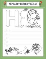 Alphabet tracing worksheet A-Z writing vector