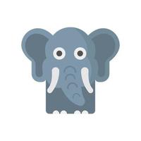 icono de vector animal de elefante que es adecuado para el trabajo comercial y modificarlo o editarlo fácilmente