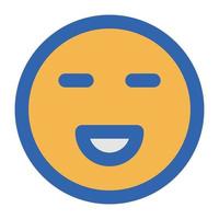 icono de vector de cara feliz que es adecuado para el trabajo comercial y modificarlo o editarlo fácilmente