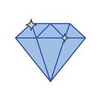 icono de vector de diamante que es adecuado para el trabajo comercial y modificarlo o editarlo fácilmente