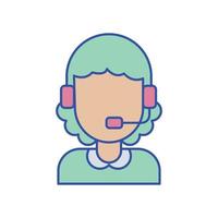 customer service Vector icon which is suitable for commercial work and easily modify or edit it