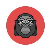 Gorilla animal Vector icon which is suitable for commercial work and easily modify or edit it