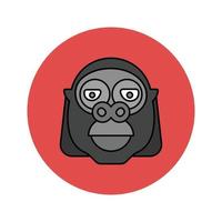 Gorilla animal Vector icon which is suitable for commercial work and easily modify or edit it