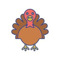 turkey animal Vector icon which is suitable for commercial work and easily modify or edit it