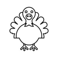 turkey animal Vector icon which is suitable for commercial work and easily modify or edit it